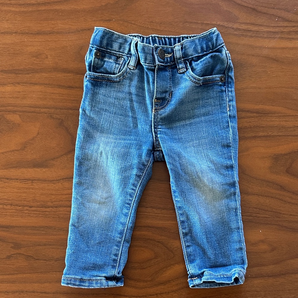NWOT Baby GAP 1969 My First Skinny Classic pull up Blue Jeans 12-18m